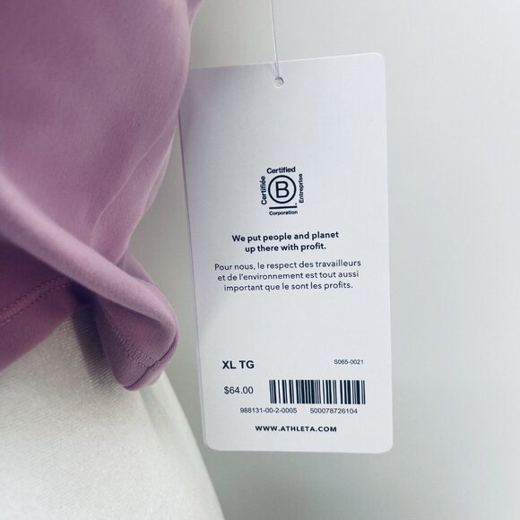 Athleta Crop Top Sz XL Elation Strappy V Neck Purple Impact Soft Lavender NWT - Picture 4 of 11